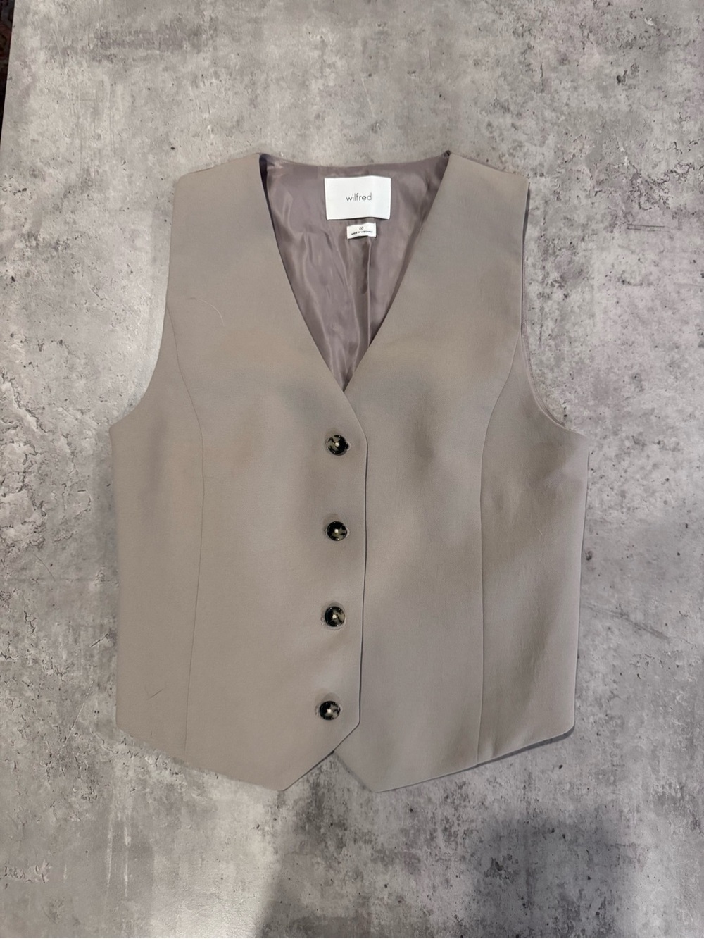 Wilfred Taupe Button-Front Vest